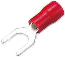 Isolerad gaffelkabelsko röd, 0.5-1mm²-3.5