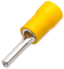 Isolerade stiftkabelsko gul, 0.1-0.5mm²