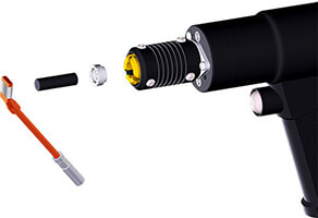 Elektrod & skyddsring i pistol Elektrod & skyddsring i pistol